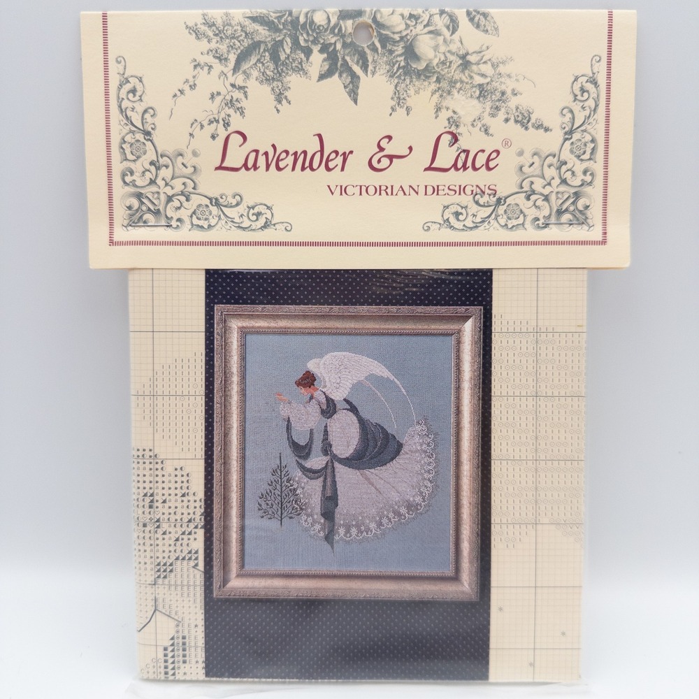 Vintage Lavender & Lace Ice Angel NIP Cross Stitch Pattern L&L 22 Victorian